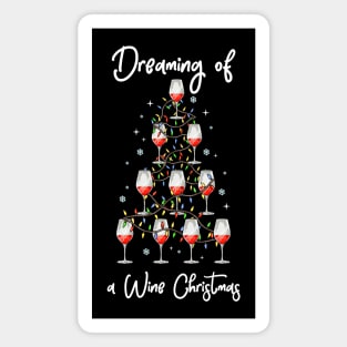 Dreaming of a Wine Christmas Magnet